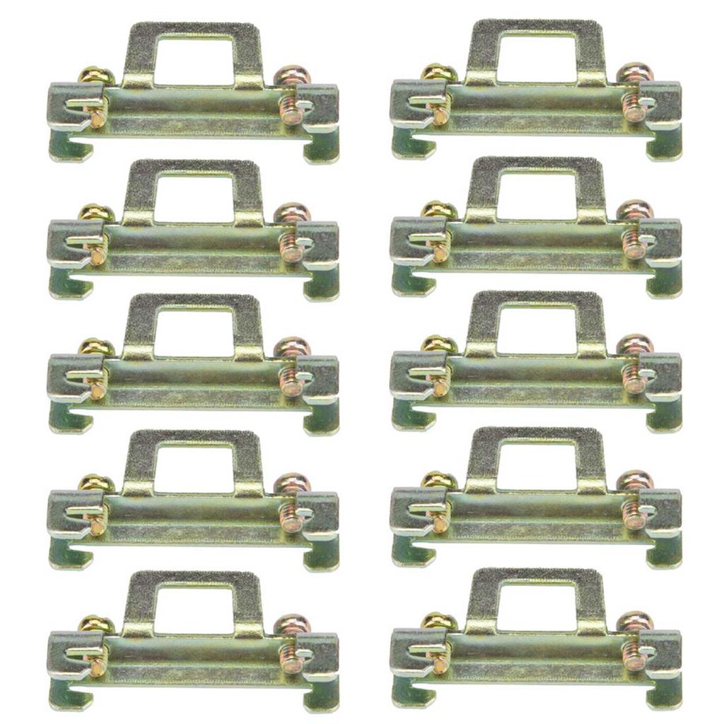 10pcs Fixed Clamp Fasten Clip for 35mm DIN Rail (Metal Model 11)