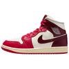 Air Jordan 1 Износостойкие Износостойкие Средние Винтажные Баскетбольные Кроссовки Женские Красные Белые BQ6472-119
