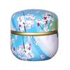 Tea Can Flower Print Wear-Resistant Tinplate Tin Can with Sealed Cover Home Storage