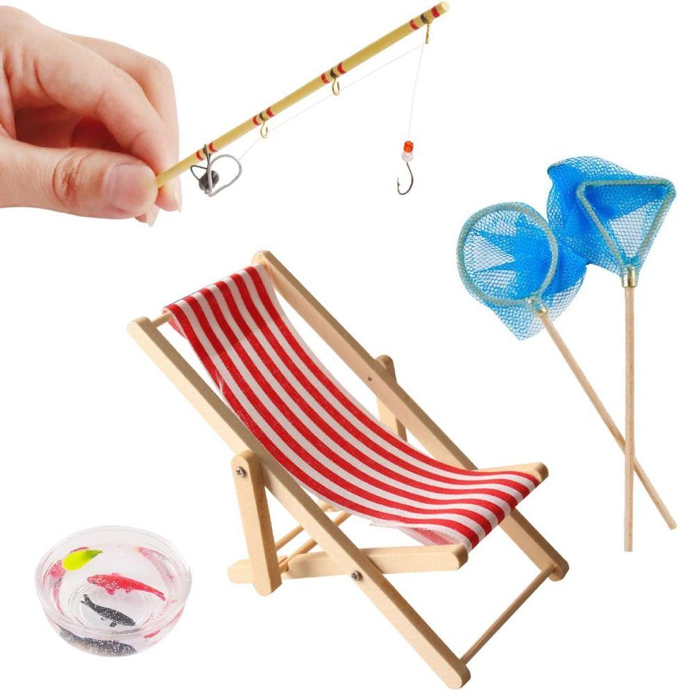 Декоративный миниатюрный рыболовный инструмент 17,5 см Игрушка для сценки из жизни Микро-пейзаж Аксессуары для кукольного домика