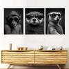 Modern Funny Animals Decorative Painting Portrait of a Sea Otter With Sunglass Posters Prints for Living Room Wall Decor Unframe