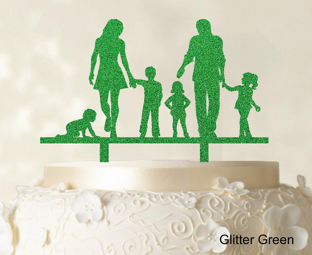 Персонализированный семейный торт Топпер на заказ силуэт свадебный торт Топпер украшения торта доступен вариант 6 "-7" дюймов
