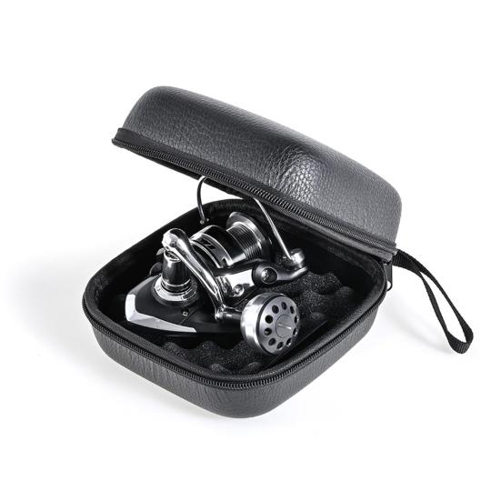 Сумка для рыболовной катушки с ручкой, на молнии, большой вместимости, без перегородок, портативный защитный чехол, кожа EVA, для мультипликаторной/спиннинговой/плотовой катушки, поклёвка