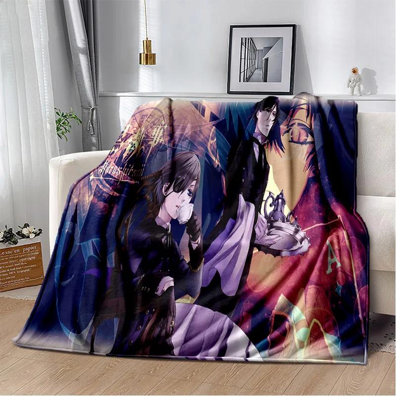 3D аниме Черный дворецкий мультяшное одеяло, мягкое одеяло для дома, спальни, кровати, дивана, пикника, путешествий, офиса, отдыха, одеяло, детское одеяло