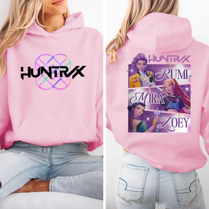 Anime Kpop Demon Hunters Mira Rumi Zoey Printed Hoodies Women Men Autumn Winter Casual Long Sleeve Pullover Sweatshirts