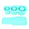 Silicone Ice Cube Tray for Universal Tumbler Cup 20 30 40oz 3 Star Shaped Hollow Ice Mold Maker