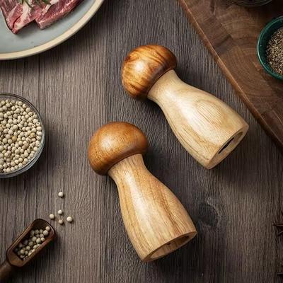 Многофункциональная мельница для перца из грибов, мельница для перца из цельного дерева, набор для измельчения морской соли и черного перца, кухонные гаджеты