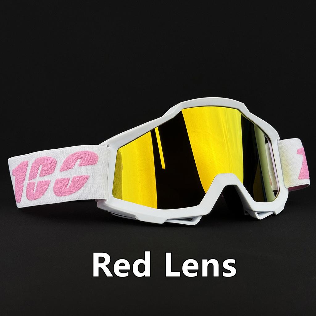 100 Motorcycle Glasses Motocross Safety HD Lenses Goggles Dirt Bike ATV Ski MTB Goggles MOTO Outdoor Cycling Sunglasses