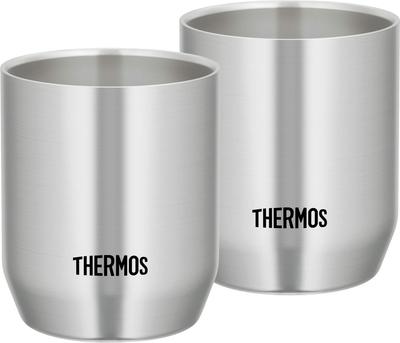 Термос Thermos Вакуумная изоляция Нержавеющая сталь Набор из Маленькой чашки, 280 мл, Сталь, 2, JDH-280P,