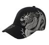 Sproutsy Men's Japanese Dragon Cap, Cool Design, Unisex, Kanji Design (Black)