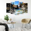 Five piece picture canvas print Mountains Waterfall Rocks