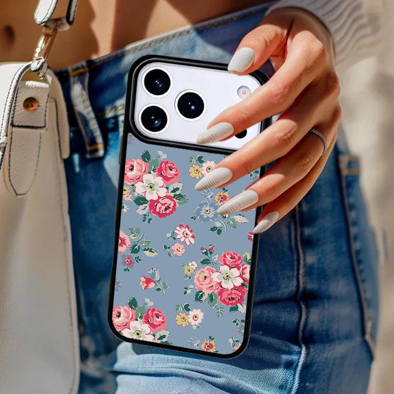 Винтажный Цветочный Чехол Для Телефона Для iPhone 17 Air 14 15 13 12 Max Чехол Для Apple 16e 11 Pro Max Plus Coque