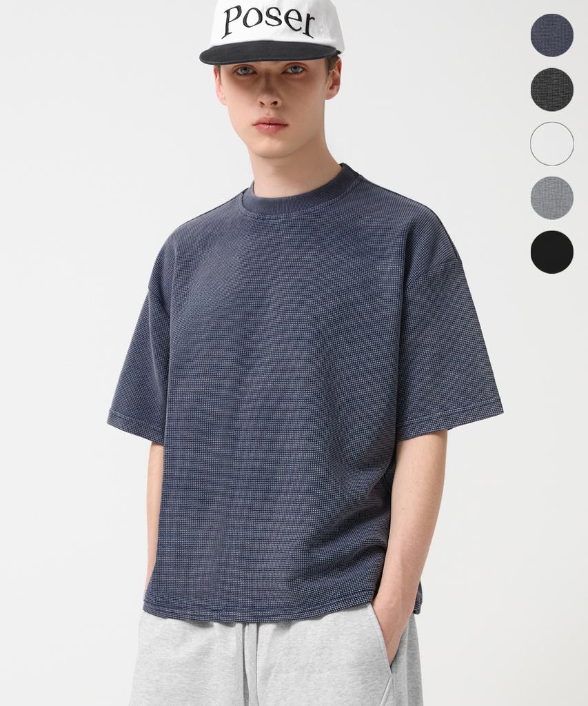 TRILLION Essential Waffle Crop Short Sleeve Tee_5 Colors (Type B)