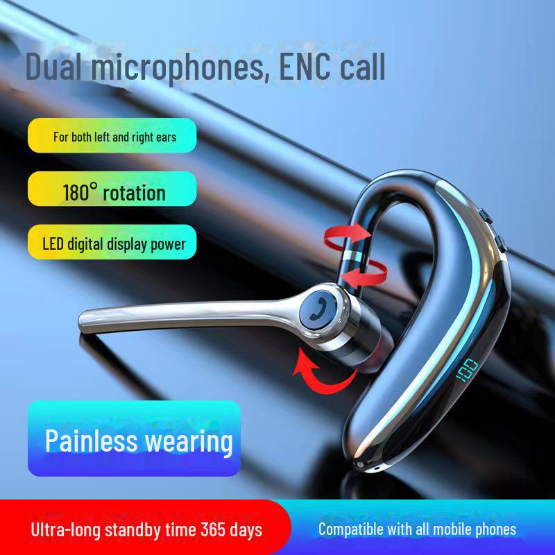 Частная модель Bluetooth-гарнитуры K20-1: Беспроводные, сверхдлительное время ожидания, одно ухо, двойной микрофон, шумоподавление ENC, цифровой дисплей