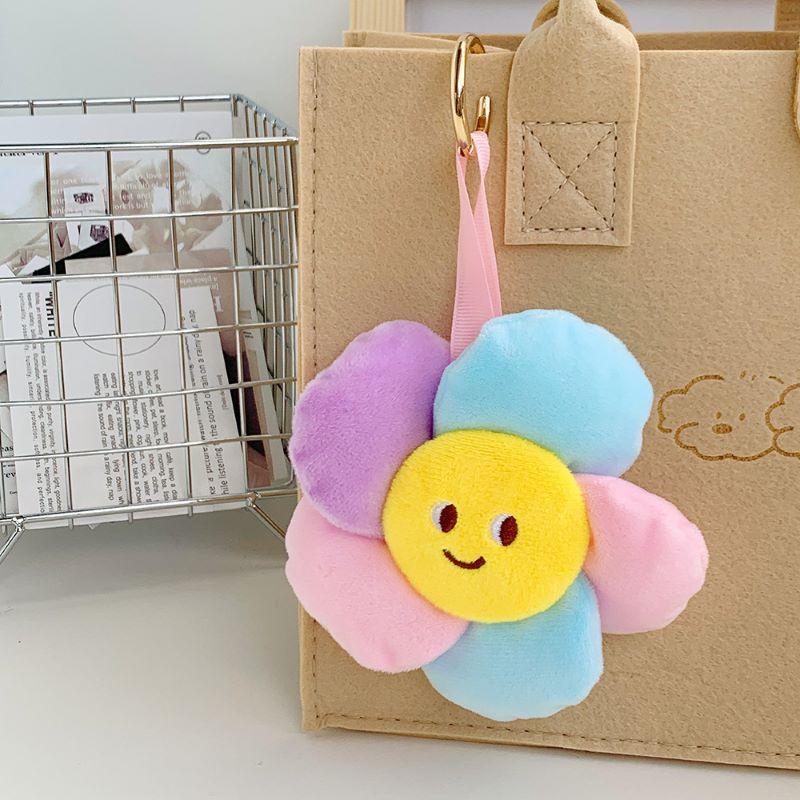 Милый красочный подсолнух, мультяшная кукла, рюкзак, кукла для автомата-хватайки, одежда для куклы, подвеска-брелок, плюшевая кукла