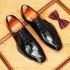 Мужские кожаные туфли-оксфорды ручной работы премиум-класса с квадратным носком, формальный деловой стиль