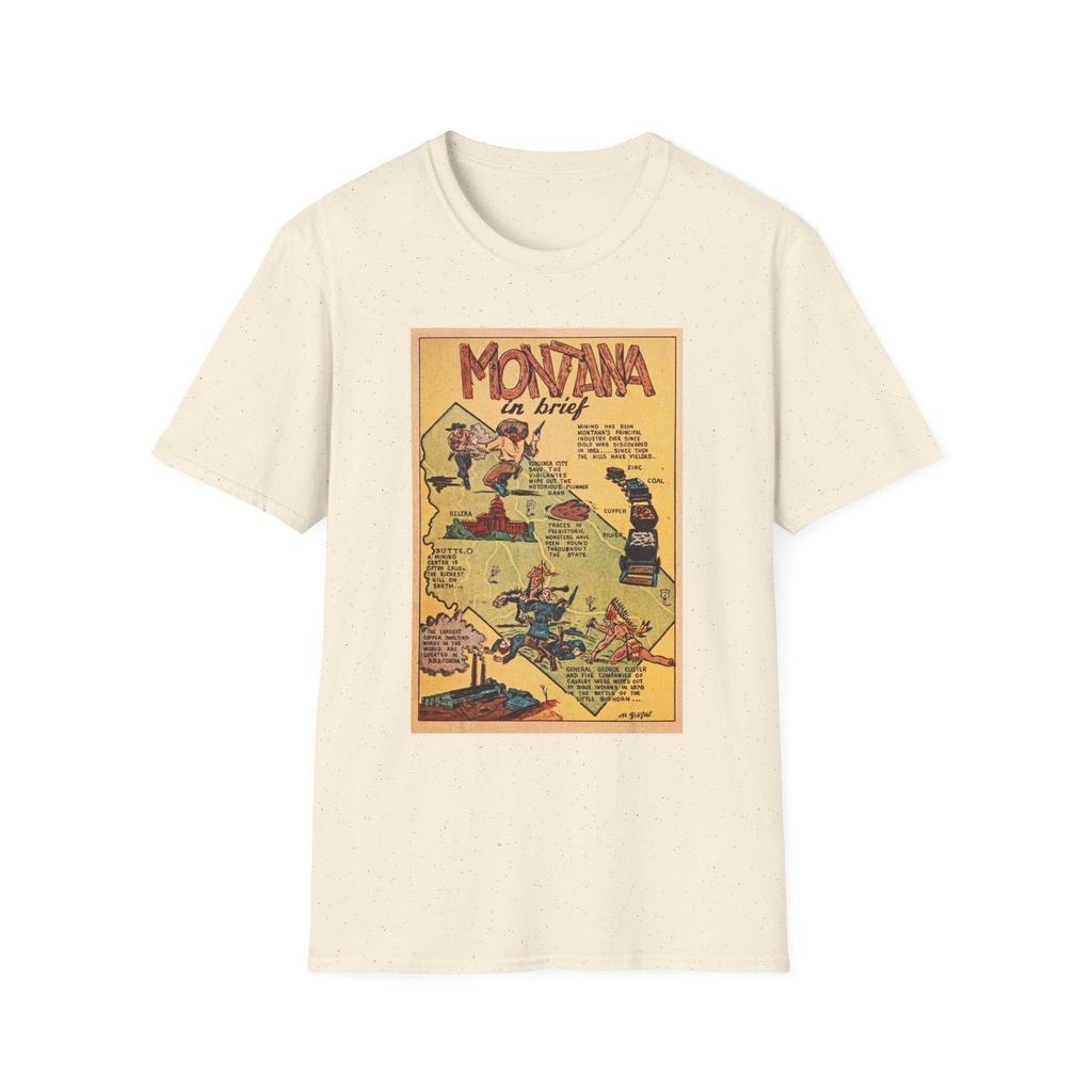 Montana Vintage Map T-Shirt and kids tshirt | Retro Travel Poster Graphic Tee | USA Travel Gift Shirt and kids tshirt