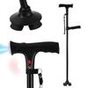 Hot Sell Aluminium Alloy Four Legs Walking Stick Canes Walking Stick With Led Light for the Elderly