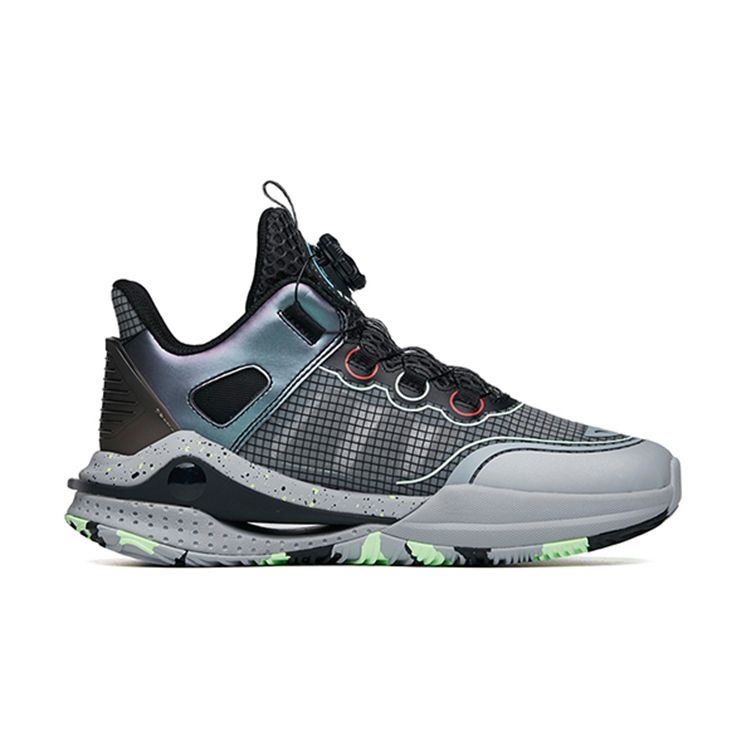 Anta Kids Non-Slip Shock Absorbing Low-Top Basketball Shoes Kids Sneakers Black Green 312221110-8