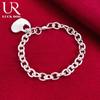 925 Sterling Silver Heart-shaped Pendant Bracelet Fashionable Wedding Jewelry