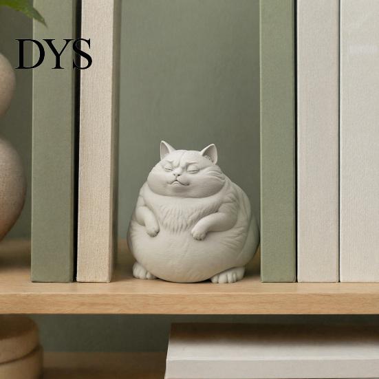 Настольные украшения для офиса Фигурка толстого кота, Милый ленивый декор для стола автомобиля с прочным основанием, Согревающие праздничные подарки Мини-статуэтка для успокоения Офис,