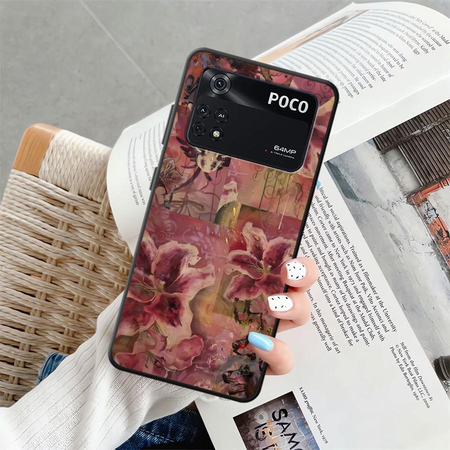 Чехол-бампер с принтом цветка Лилии и Орхидеи для Xiaomi Poco F8 M5 C50 X3 X4 X5 X7 Pro M3 M4 M7 Pro C61 F3 C71 F1 C75