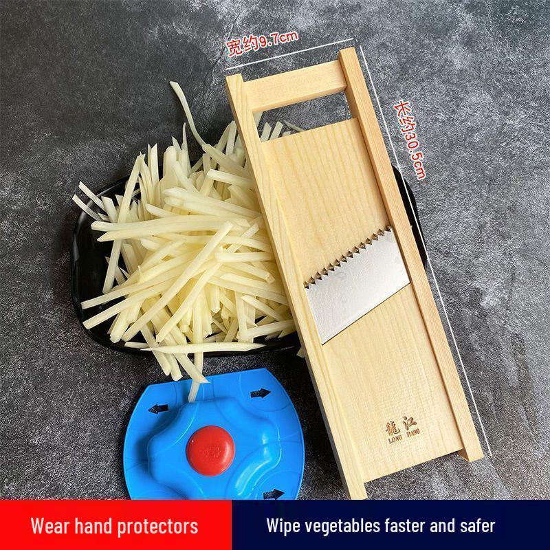 Картофелерезка и терка для овощей Longjiang 5-Coarse: Очиститель и слайсер для древесины