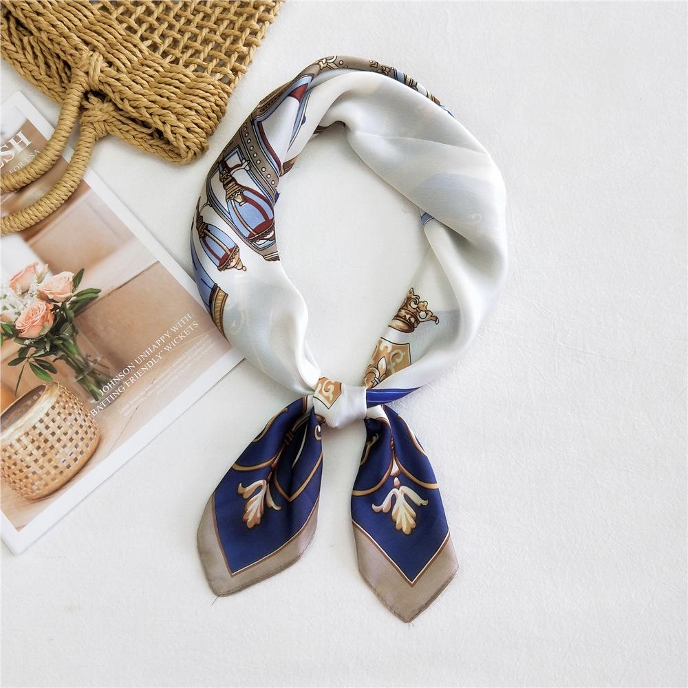 Модный декоративный шарф, повязка для волос, резинка для волос 70, маленький квадратный шарф, шелковый шарф, женский весенне-осенний универсальный маленький шарф, профессиональный шарф