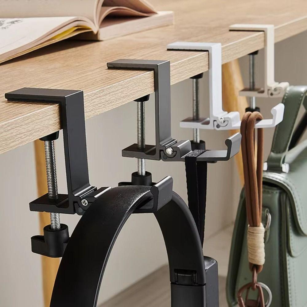 Multi-functional Adjustable Desk Side Hook Hanging Punch-free Bag Foldable Hook Removable Portable Handbag Rack