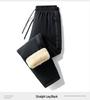 Men's Winter Waterproof Thickened Padded Pants - Straight Leg, Lambswool Lined, Plus Size, Casual Outerwear