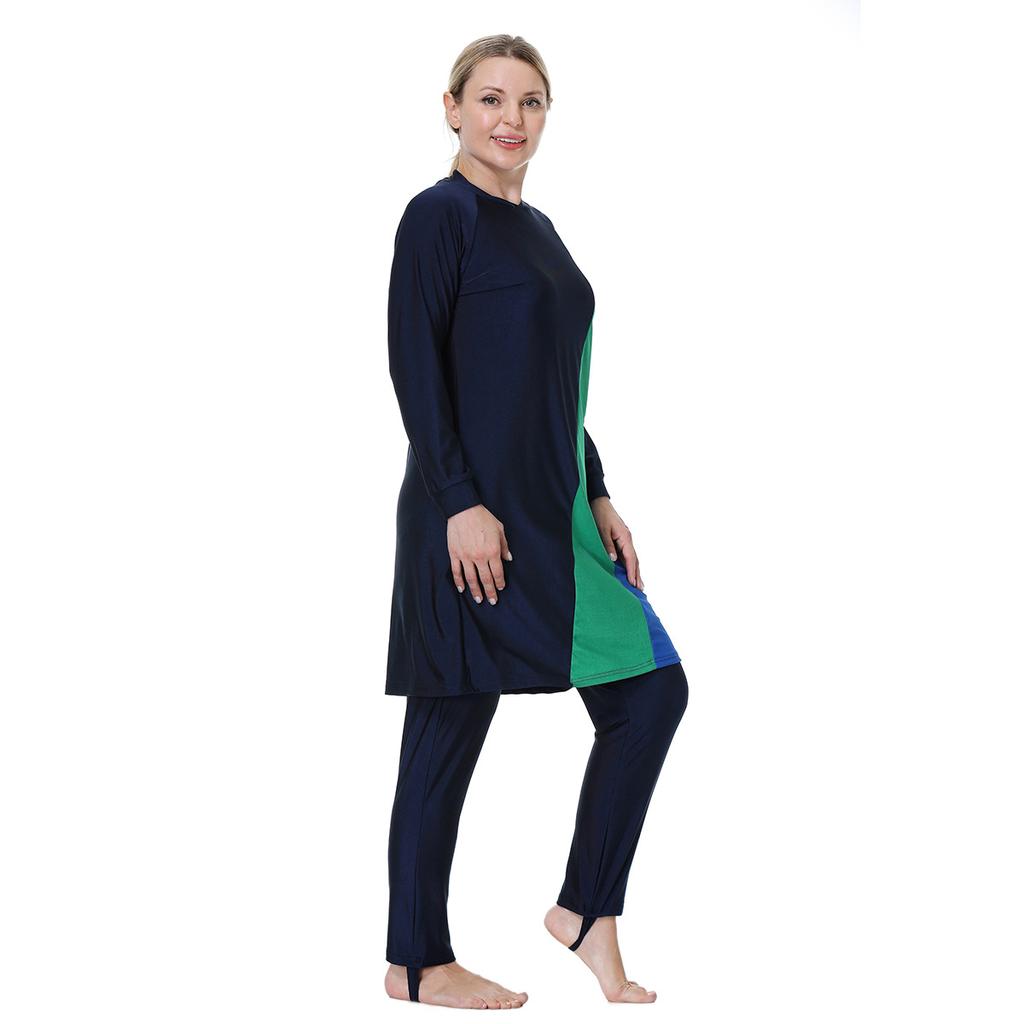 Женский мусульманский купальник размера плюс, женский купальник с полным покрытием, очень эластичный, удобный, пляжная одежда из 3 предметов 3XL-8XL