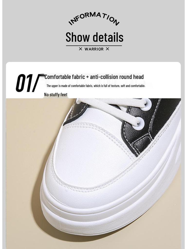 Женские осенние белые кроссовки на платформе 2024 года - Легкая, дышащая повседневная обувь с увеличением роста