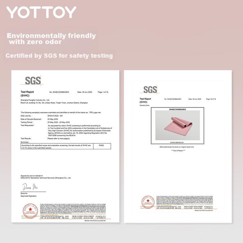 Yottoy Yoga Mat, Fitness Mat, Thickened, Widened And Lengthened, Non-Slip, 200*100cm, for Men And Women, Exercise Training Mat, 8mm