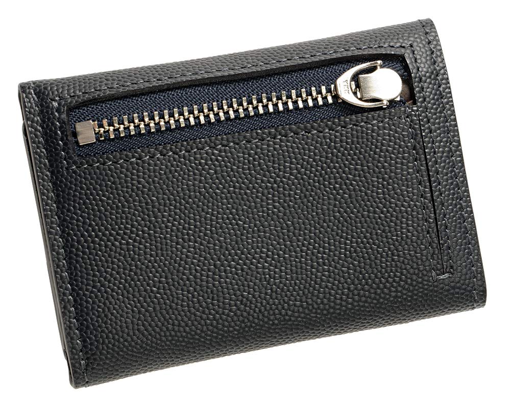 Cypris Perlanera Мини Компактный День Рождения Парень Темно-синий x 8422 Кошелек тройного сложения, Кошелек, Кошелек тройного сложения, Кожа, Мужской подарок, Подарок отцу, Подарок,