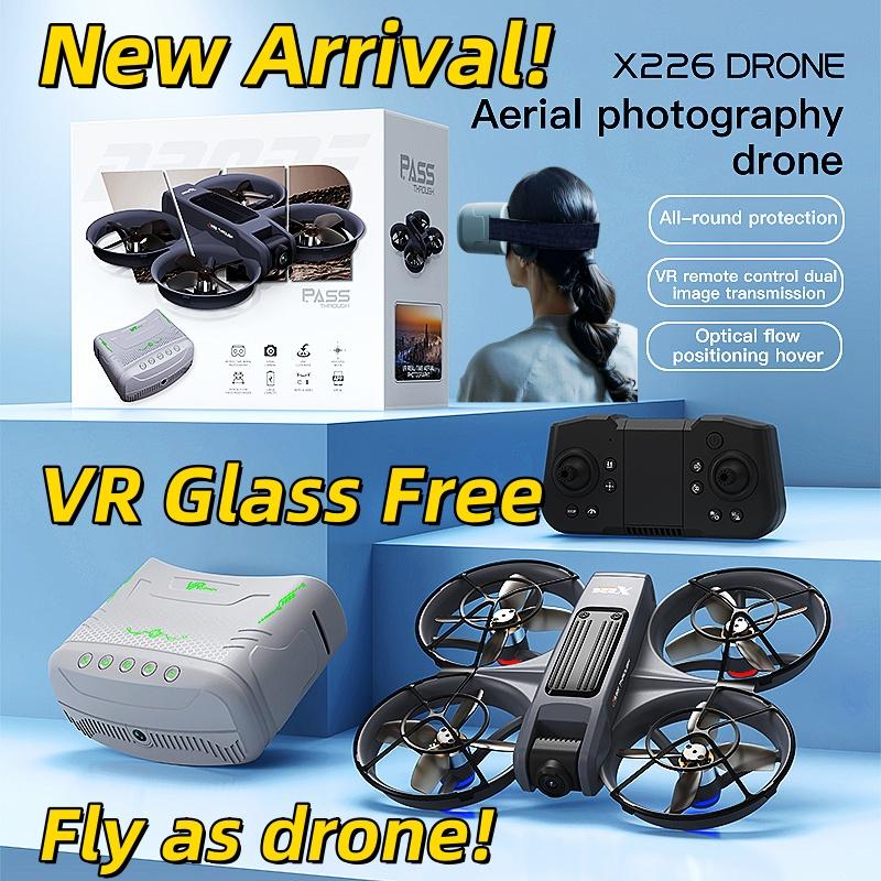 New Drone X226/X226VR Drones 8K Profession HD Wide Angle Camera WiFi FPV RC Helicopter Large Screen Foldable Quadcopter