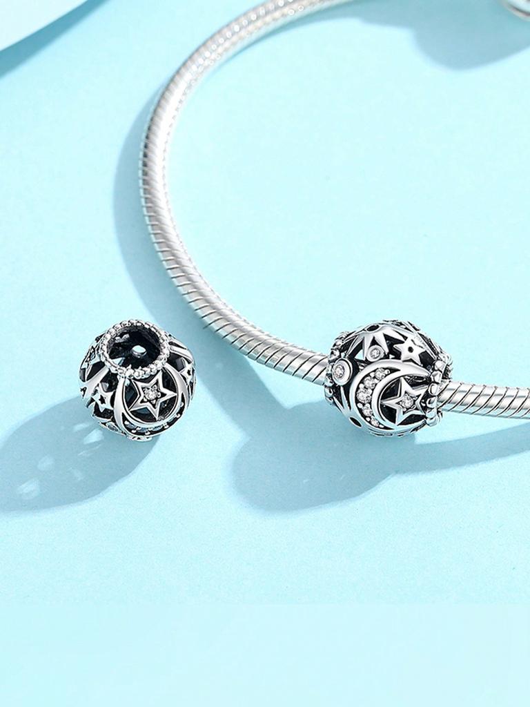 Charms Plata Blue Ocean Star Beads Charm Copper Plated Fit Charms Copperoriginal Bracelet For Jewelry Making Diy Charm