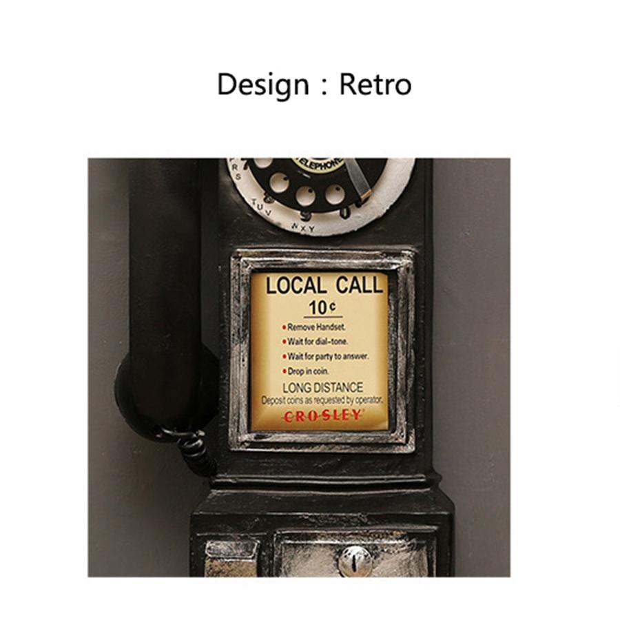 9.5см×7.5см×29см Черная Фигурка Роторный Антикварный Настенный 14088 Телефонная Отделка