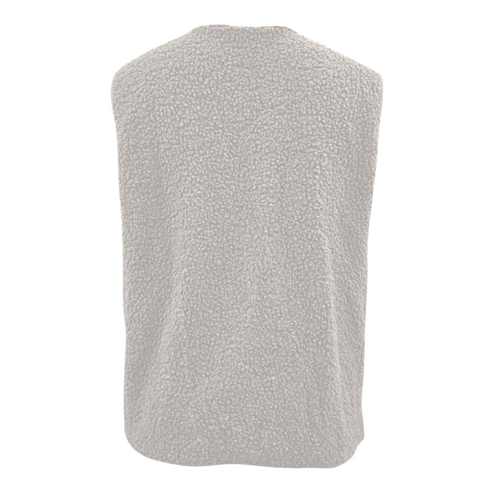 Женский карманный однотонный безрукавный укороченный флисовый жилет на пуговицах, куртка, пальто