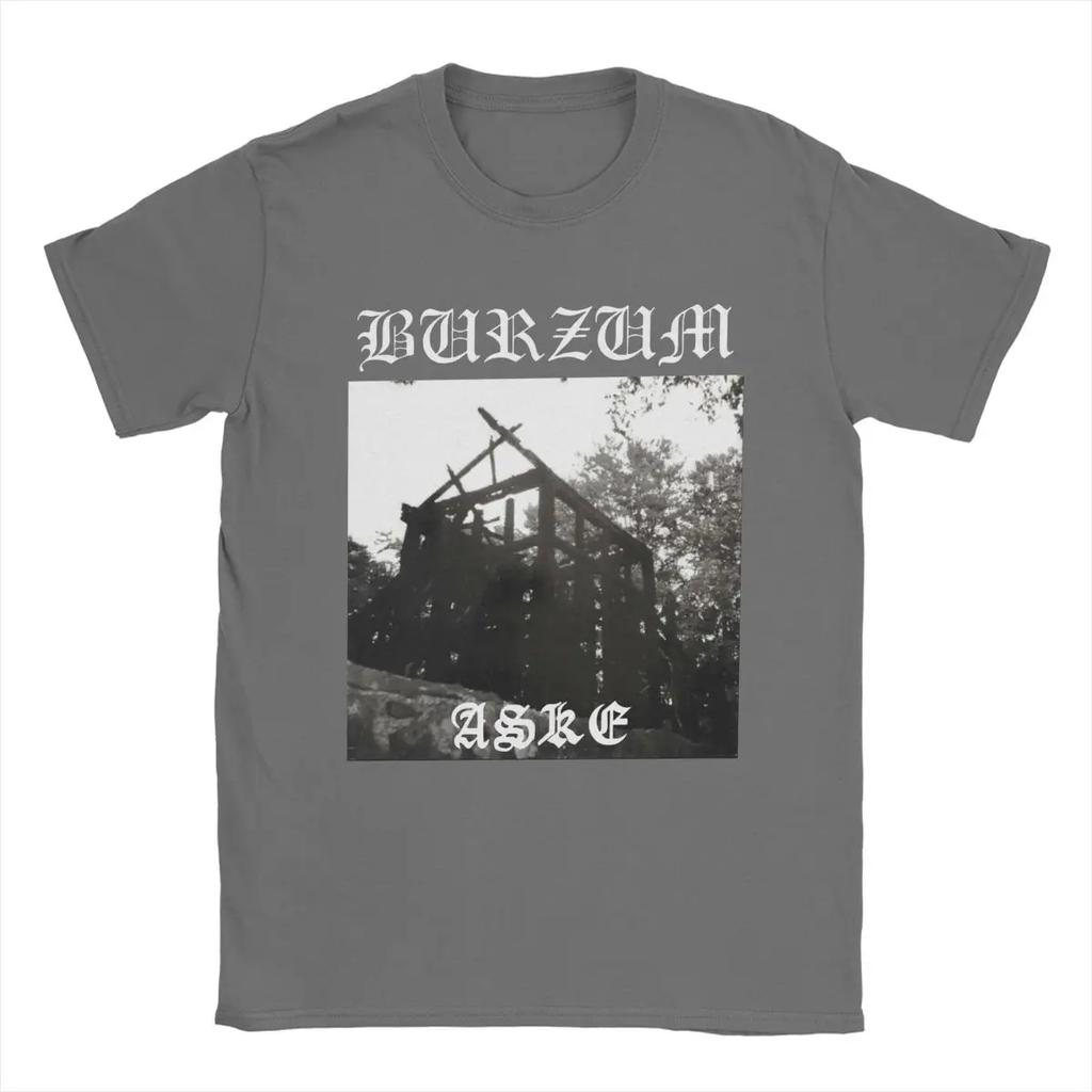 Burzum Aske Футболки Мужские футболки из чистого хлопка в винтажном стиле Футболка с круглым вырезом Футболка с коротким рукавом Летние топы