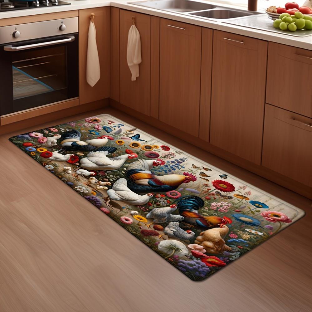 1 шт., кухонный коврик с мотивом фермерского дома, мягкий утолщенный кухонный коврик, водонепроницаемый нескользящий маслостойкий напольный коврик, коврик для бега