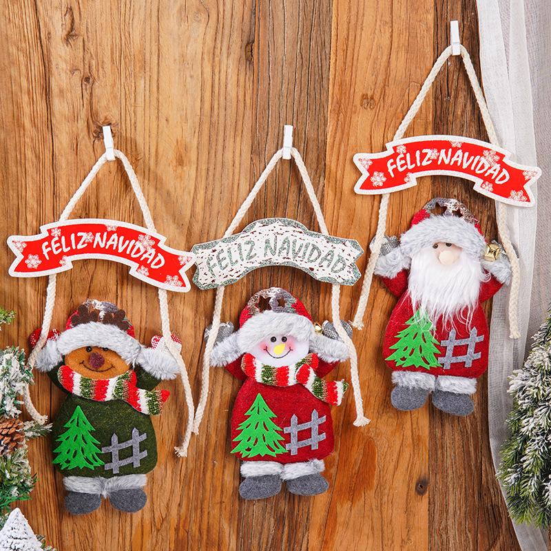 Новый мультяшный рождественский маленький кулон украшение на окно отеля торговый центр нетканые елочные украшения