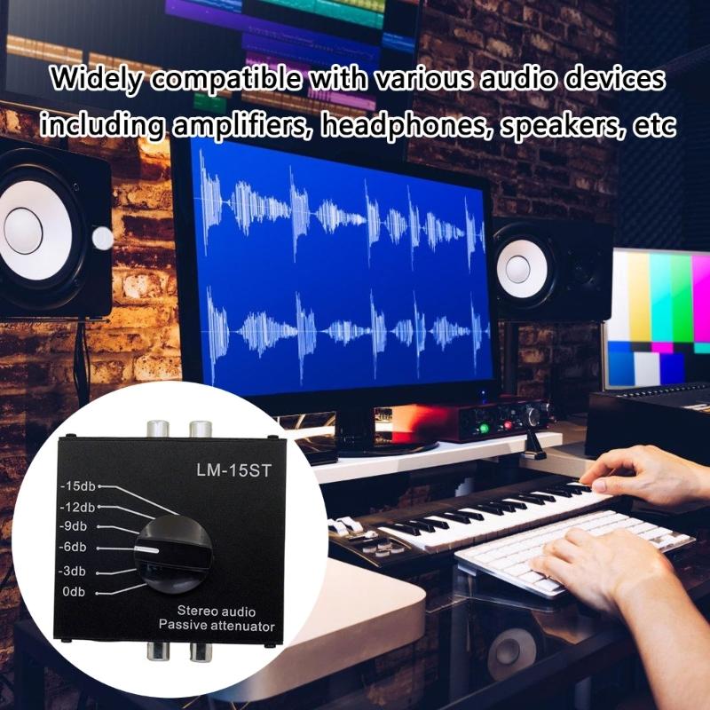 Металлический пассивный регулятор громкости с регулируемыми уровнями ослабления, аттенюатор для аудио для устройств домашнего кинотеатра и студии звукозаписи