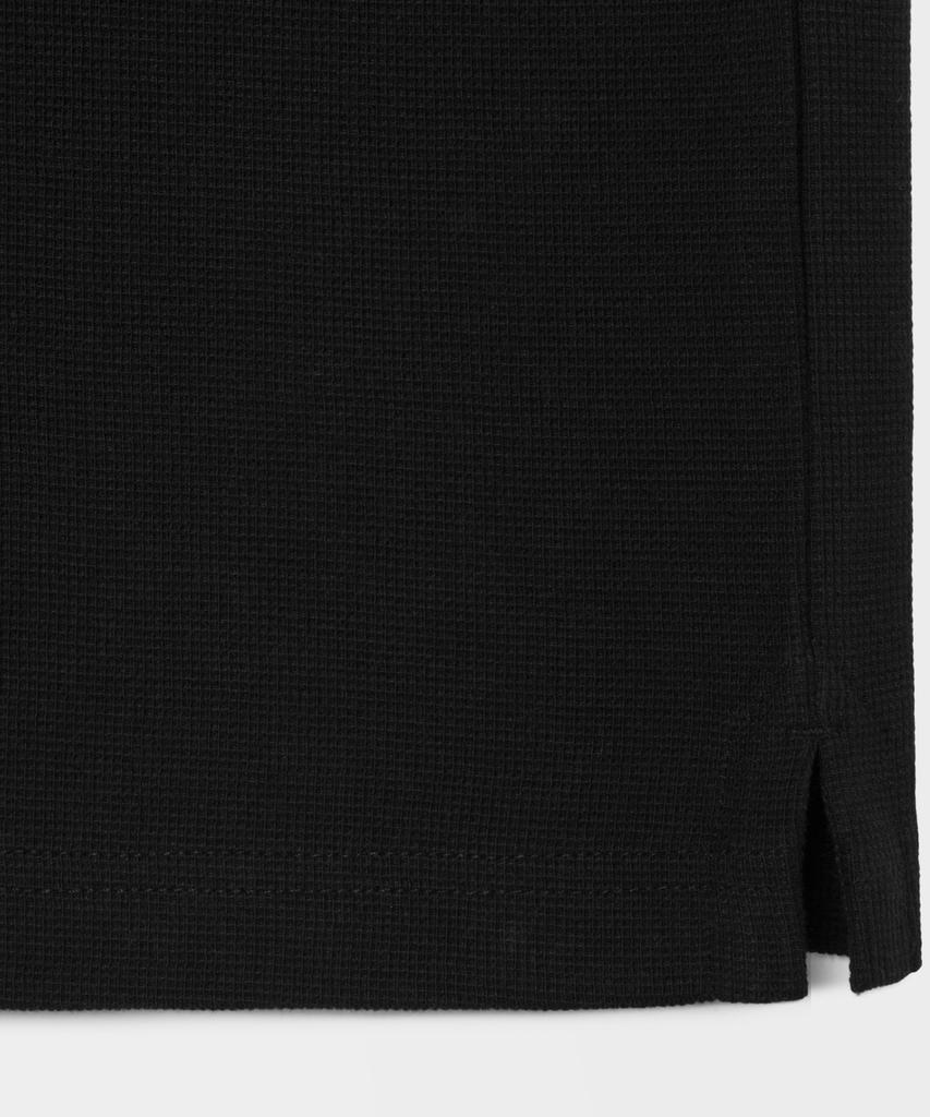Мужская вафельная футболка с коротким рукавом и воротником-хенли LACOSTE Th104E-56G 031