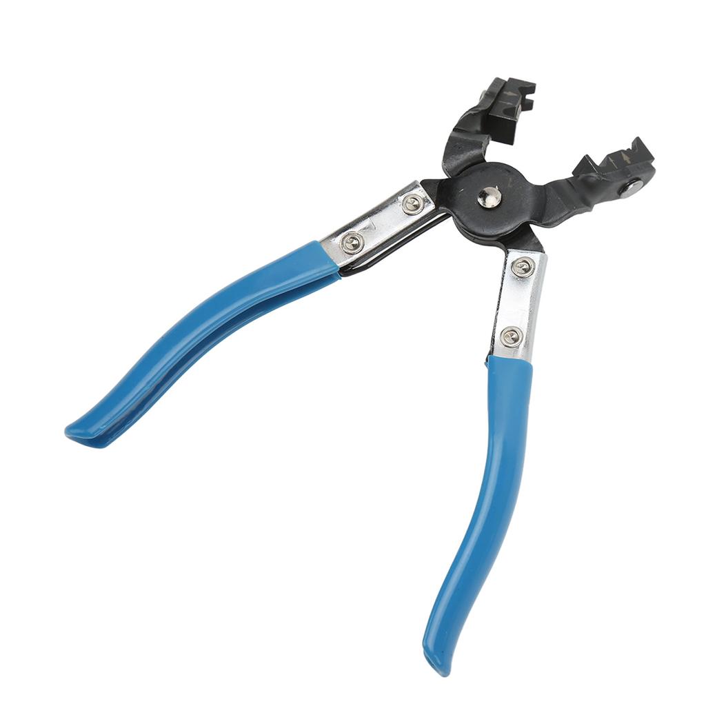Клещи для хомутов углового типа с поворотными губками и подпружиненными ручками, универсальные для шлангов типа Clic R