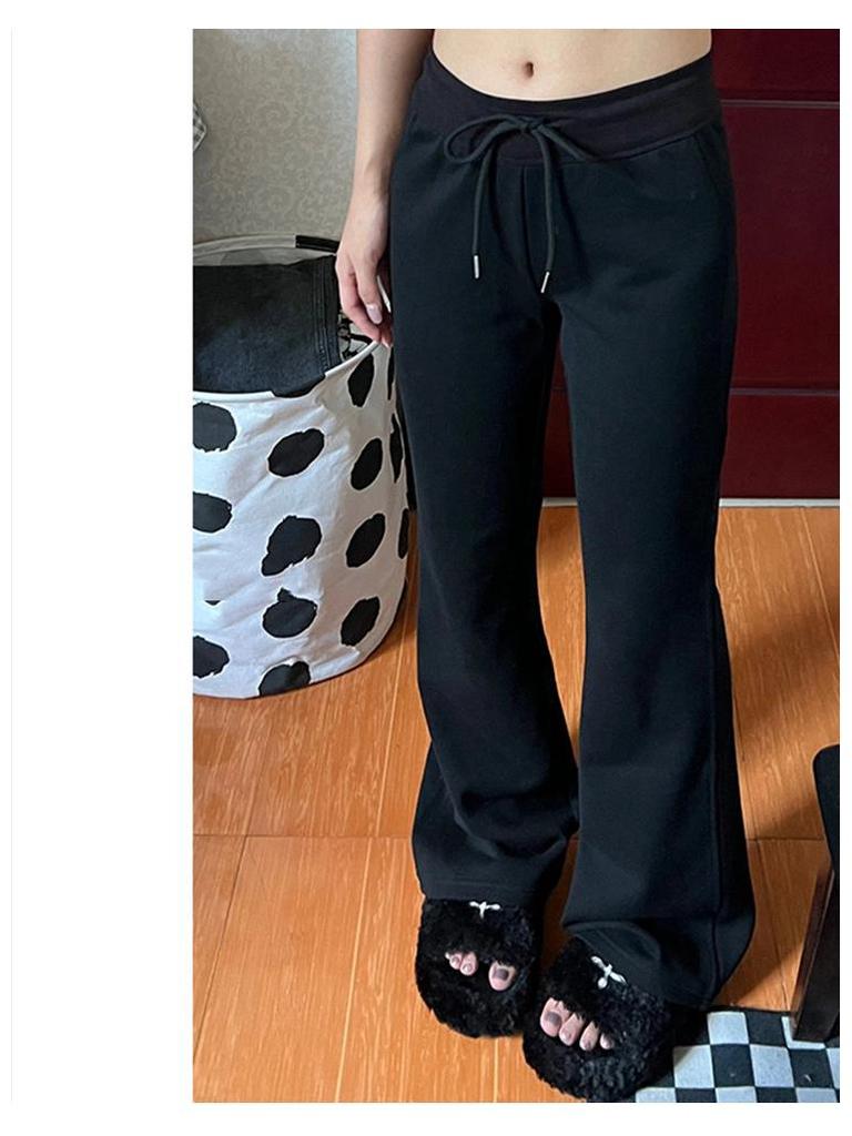 Women's 2024 Autumn White-Gray Micro-Flared High-Waisted Yoga Pants: Slimming, Hip-Lifting, and Casual.