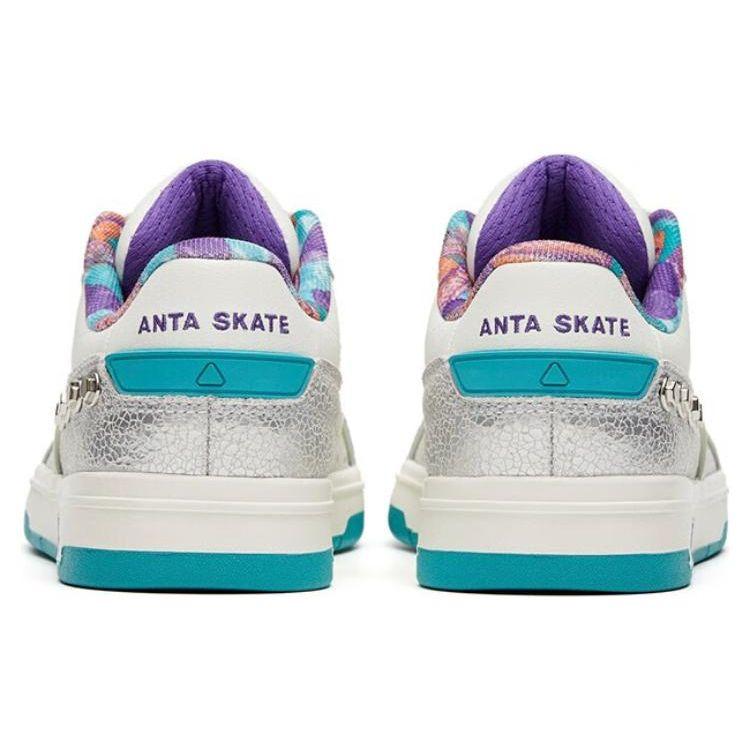 Anta Aoyou нескользящие износостойкие низкие скейт-кеды женские скейт-кеды серебристые 122329231-1