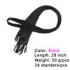 28'' Long Synthetic Zizi Braid Hair Straight Colorful Zizi Box Braids Crochet Hair Extension Pink Write Purple for Women Party