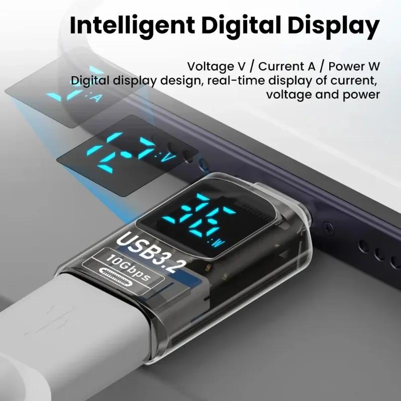 Адаптер USB3.2 с цифровым дисплеем 4K@60Гц USB-C OTG для iPhone16 15 Pro Max Samsung iPad PC Ноутбук Быстрая зарядка Синхронизация данных