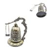 Hand-Carved Antique Bronze Dragon Bell Good Luck Charm Vintage Desk Ornament for Home Office Decor