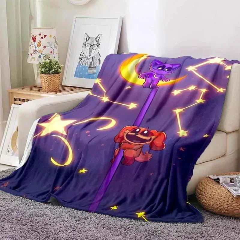 3D Printed Baby Blanket CATNAP DOGDAY Cartoon Smiling Critters Babes Carpet Super Soft Warm for Bedroom LivingRoom Sofa Bed Car